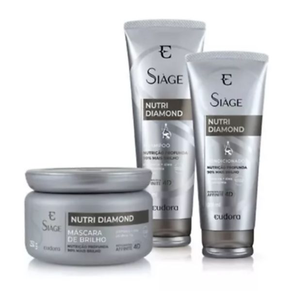 EUDORA KIT SIAGE NUTRI DIAMOND DEEP NOURISHING 4D SHAMPOO, Conditioner And Mask