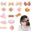 GOCROWEEN Children's Hair Clips, Luxurious 16-Piece Set, Girls, Flowers, Bow Tie, Hair Accessories, Hair Ties, Stylish, Kids, Girls, Hair Ornament, Colorful, Cute, Birthday Gift (B)