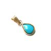 9ct Gold Turquoise Teardrop Pendant without Chain