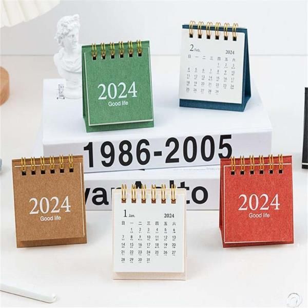 Black White 2023 Desk Calendar Cute Coil To Do List Monthly Planner Schedule Organizer Office Supplies