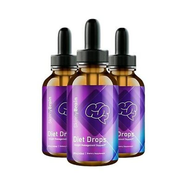 (3 Pack) Skinny Brain Diet Drops - Liquid Drops for Weight Management & Support