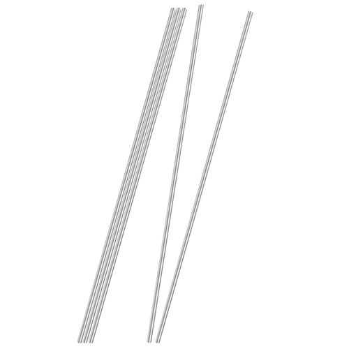 TOP-VIGOR 5pcs Stainless Steel Rods 3mm x 300mm, Metal Solid Round Shaft Rods Lathe Bar Stock for DIY Crafts Car Helicopter Airplane Model