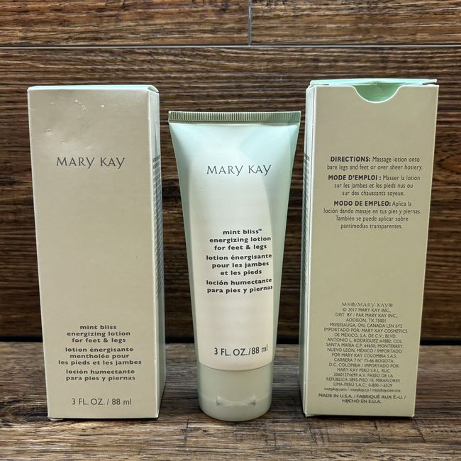 Lot of 2 NEW Mary Kay Mint Bliss Energizing Lotion for Feet & Hands (3 oz each)