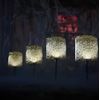 16 in. LED Tombstone Halloween Pathway Marker Lights with Timer (4-Pack) New
