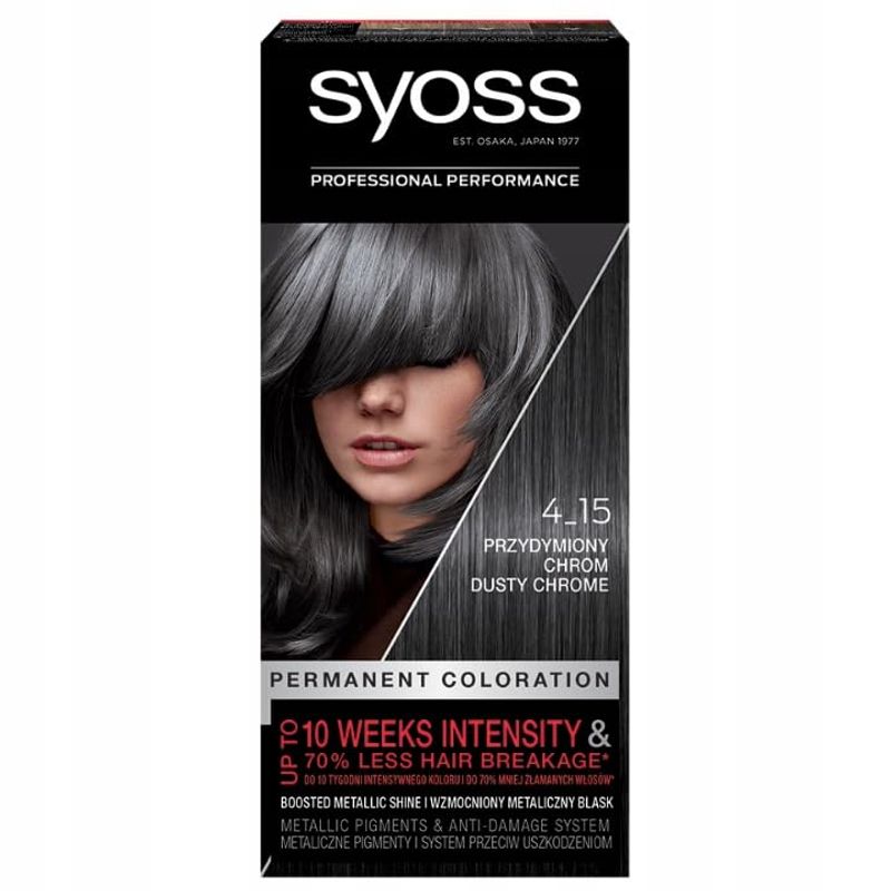 Syoss Permanent Coloration Hair Dye, 4.15 Smoke Chrome, 115 ml - Online ...