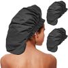 ELEBOX 2 Packs Extra Large Shower Caps Jumbo Shower Cap for Braids Big Shower cap for Women Long Hair Bath Cap Waterproof