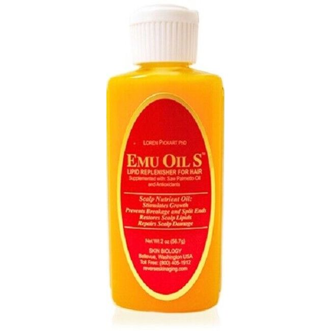 Folligen Emu Oil S For Hair 2 Oz. by Skin Biology Enriched with Saw Palmetto Oil