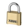ABUS combination lock 180IB/50 - brass padlock - weatherproof - with individually adjustable combination code - security level 5 - brass colours
