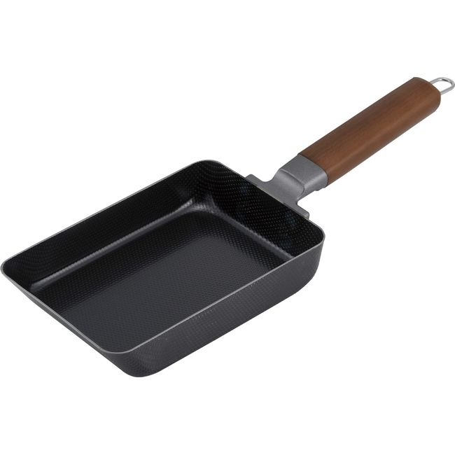 Shimomura 43503 Egg Frying Pan, Width 13.8 x Depth 4.9 x Height 2.6 inches (35 x 12.5 x 6.5 cm), Made in Japan, Induction Compatible, Double-Sided Embossed