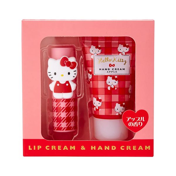 Sanrio 971537 Hello Kitty Lip Balm & Hand Cream Set (Checked)