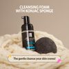 Santo Volcano Black Konjac Sponge 7,5 cm