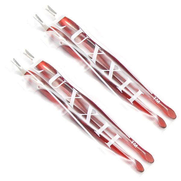 LUXXII (4 Pcs) Practical Nail Art Tools Pedicure Cuticle Trimmer Remover Pusher Dead Skin Callus Removal Fork Brown (A)