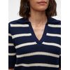 VERO MODA Women's Knitted Jumper, Navy blazer/detail: w. birch, M