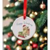 Image Industry Cockapoo Ceramic Circle Decoration Festive - Dog Gift- Hanging Decoration - Tree Decoration