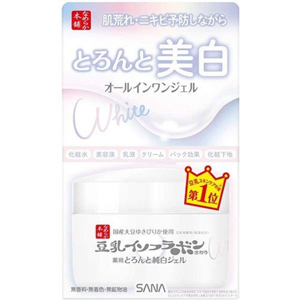 5x points during the marathon Nameraka Honpo Thick and Rich Gel Medicinal Whitening N 100g<br> Soy milk isoflavone All-in-one gel Basic cosmetics Lotion Serum Emulsion Pack Makeup base Highly moisturizing Cream Affordable Time-saving Acne prevention