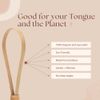 NIVEUS Natural Bamboo Tongue Scraper for Adults & Kids – Gentle - Dentist Developed - Reduce Bad Breath - Eco-Friendly – Vegan – Plastic-Free