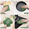 Super Absorbent Microfiber Dish Cloths 12 Pack Fast Drying No Lint Green