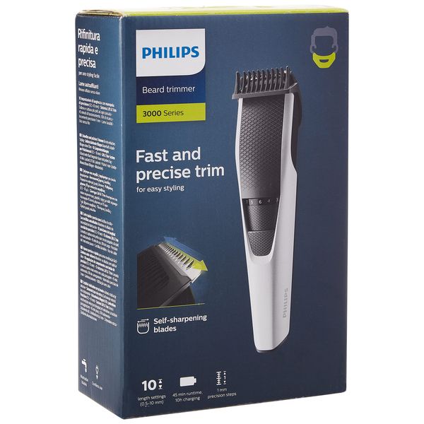 "Philips Beardtrimmer 3000 Series, Beard Trimmer with Lift & Trim Technology (model BT3206/14)"