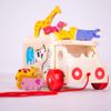 Bigjigs Toys Animal Shape Lorry - Wooden Shape Sorter Pull Along Toy