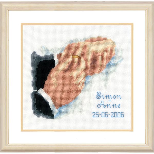 Vervaco Wed Rec with This Ring CountedCross Stitch Kit, Multi-Colour