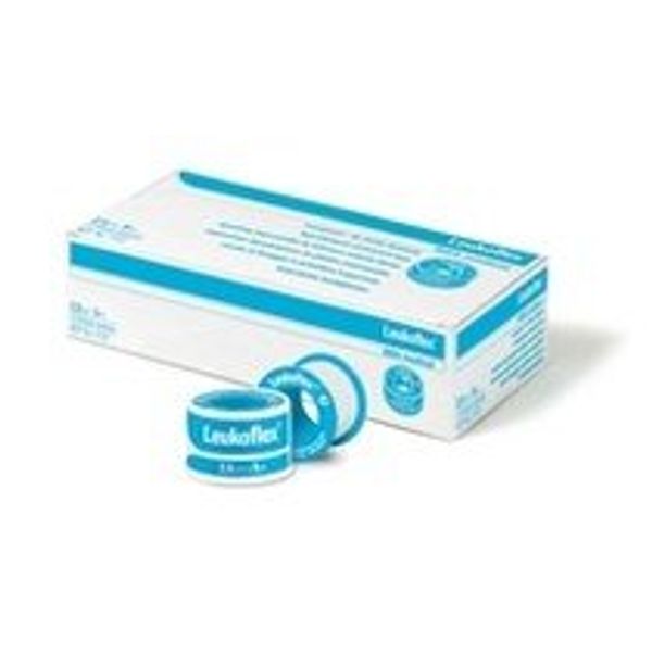 BSN Medical 01134-00 Leukoflex Waterproof Adhesive Tape, 5.0cm Width, 5m Length, Pack of 6