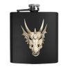 6oz (170ml) 'Dragon Skull' Pocket Hip Flask (HP00030910)