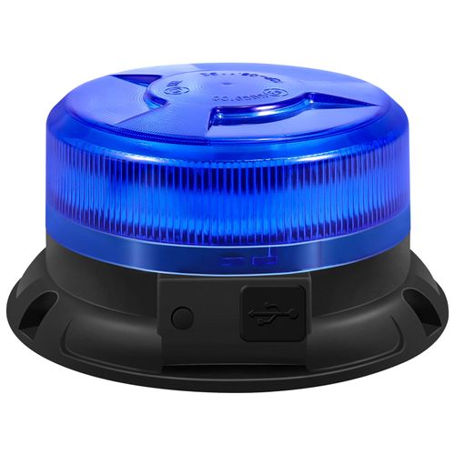 AnTom Magnetic Wireless Strobe Light, Waterproof Rechargeable Blue LED Beacon Lights for Trucks, Vehicle Emergency Flashing Warning, forklifts,Tractors,Golf Carts,Cars