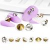 Nail Parts, Rhinestone, Crystal, Clear, Aurora Borealis, V-Cut Stone, Nail Stone, 0.08 / 0.16 inches (2 / 3 / 4 mm), Gel Nails, Deco Material, Deco Parts, Resin, Handicraft, Handmade, Set of 2