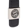 FC Bayern München Keyring I Black Leather with Logo, silver, Unit size