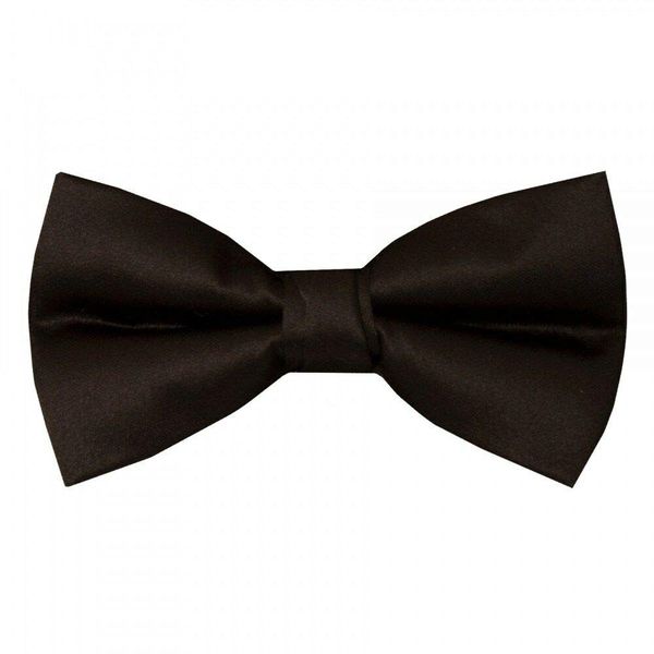 Small Collection London Boys Kids Plain Basic Back Black Dickie Bow Tie