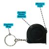 Harrier Hardware 6-Foot Long, 2-Pack, Tape Measure Keychain, Black