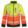 High Visibility Softshell Safety Jacket, Class 3 Reflective Work Jacket, Fleece Lined, Medium, SAFEGEAR
