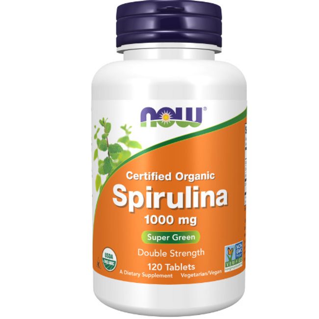 Now Foods Spirulina Double Strength, 1000 mg, 120 Organic Tablets