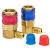 2X For Car AC Gauge AC High Low Side Quick Connector Adapter Fitting Coupler Kit