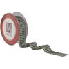 Checked Taffeta Ribbon - Cream/Hunter (1 1/2")