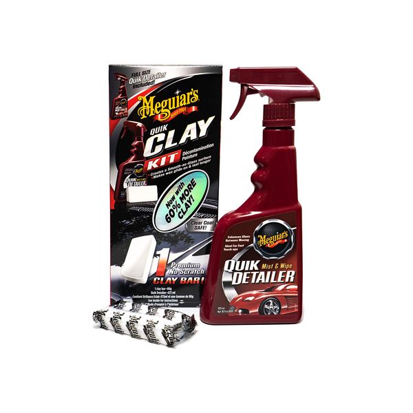 Meguiar's G1016EU Smooth Surface Clay Kit 473 ml + 2 x 80 g Paint Cleaning Set
