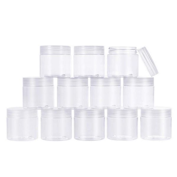 BENECREAT 20 Pcs 60ml Plastic Divider Case, Transparent Leak Proof Gasket, Empty Case, Beads, Beans, Small Items, Storage Case, Divided Container, Refill