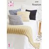King Cole Rosarium Mega Chunky Knitting Pattern for Cushion Cover & Bed Runner (5759)