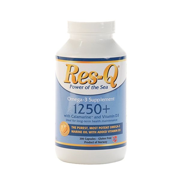 Res-Q 1250+ Omega-3 & Vitamin D3 Fish Oil 200 Capsules