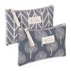 Canvas Cosmetic Bag, 2 PCS Portable Women Purses, Printed Makeup Bag Pouch Multifunctional Travel Toiletry Bag with Zipper for Cosmetics Keys Cards