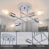 Dellemade Ceiling Light, 4 Lights Chandelier Ceiling Light for Living Room,Bedroom,Kitchen (Silver) (Silver)