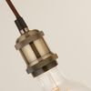 CGC Lighting Indoor Ceiling Adjustable Pendant and Matching Ceiling Rose Light Fitting E27 (Antique Brass)