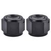 EVIL ENERGY 6AN Flare Cap Block off Fitting Plug Black 2PCS
