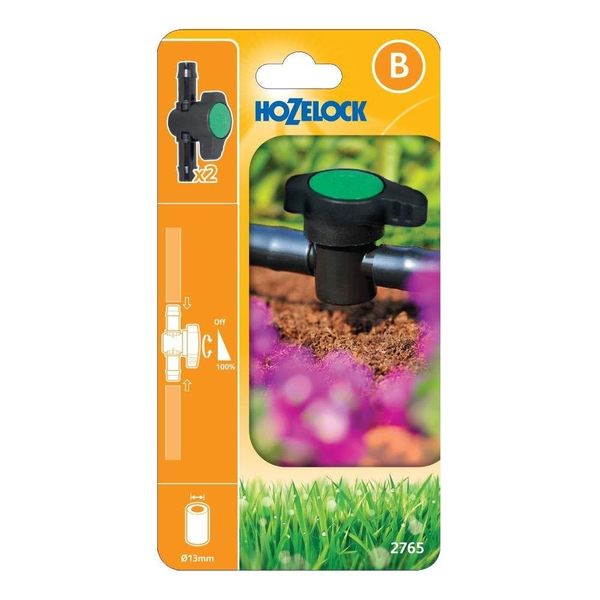 Hozelock MICRO Flow Control Valve 1/2" / 12.5mm Pack of 2