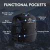 Haimont Hydration Running Vest with 2 Soft Flasks for Hiking Trail Runner, Climbing, M, Black
