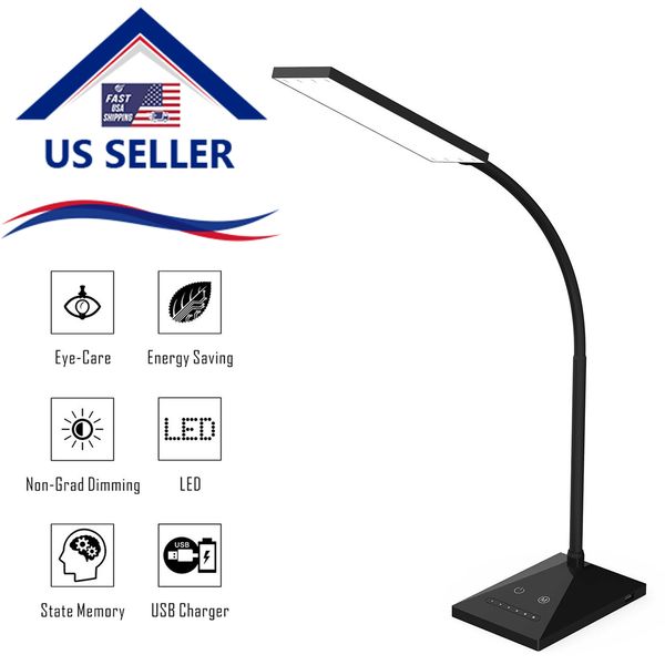 12W Flexible USB Touch Table Desk Lamp Led Bedside Light 5 Modes 7 Brightness