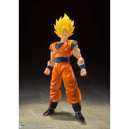 S.H. Figuarts Dragon Ball Z Super Saiyan Full Power, Son Goku, Approx. 5.5 inches (140 mm), PVC & ABS, Pre-painted Action Figure