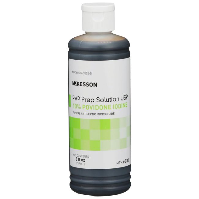 Skin Prep Solution McKesson 8 oz. Flip-Top Bottle 10% Strength Povidone 1EA #034