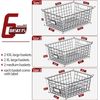 6 Pack [ Extra Large ] Wire Storage Baskets For Organizing With Lables, Pantry O