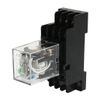 Sourcingmap HH54P DC 24V Coil Volt Motor Control 4NO 4NC Power Relay w Base Socket